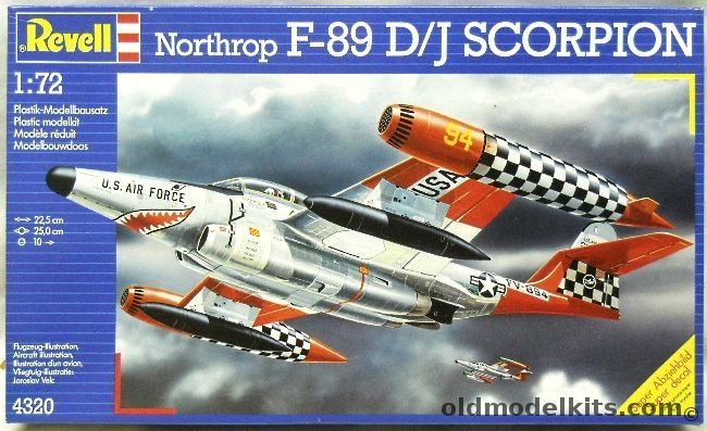 Revell 1/72 Northrop F-89D/J Scorpion - 75th FIS Preque Isle AFB Maine 1958 / 178th FIS North Dakota ANG 1958, 4320 plastic model kit